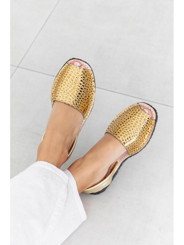 Abarcas Española Metalica Oro