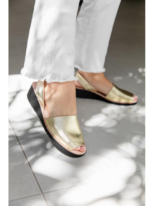 Abarcas Española Cuña Champagne