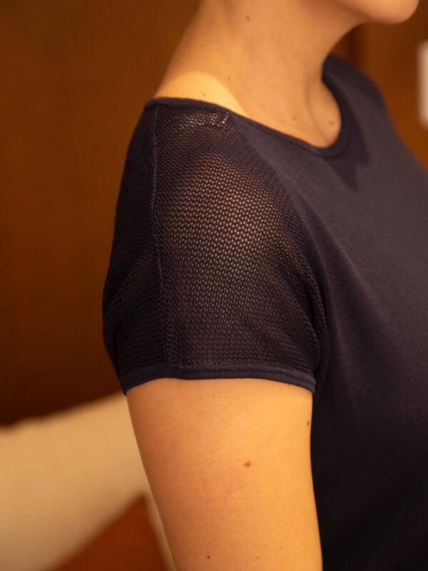 Blusa Manga Corta Azul