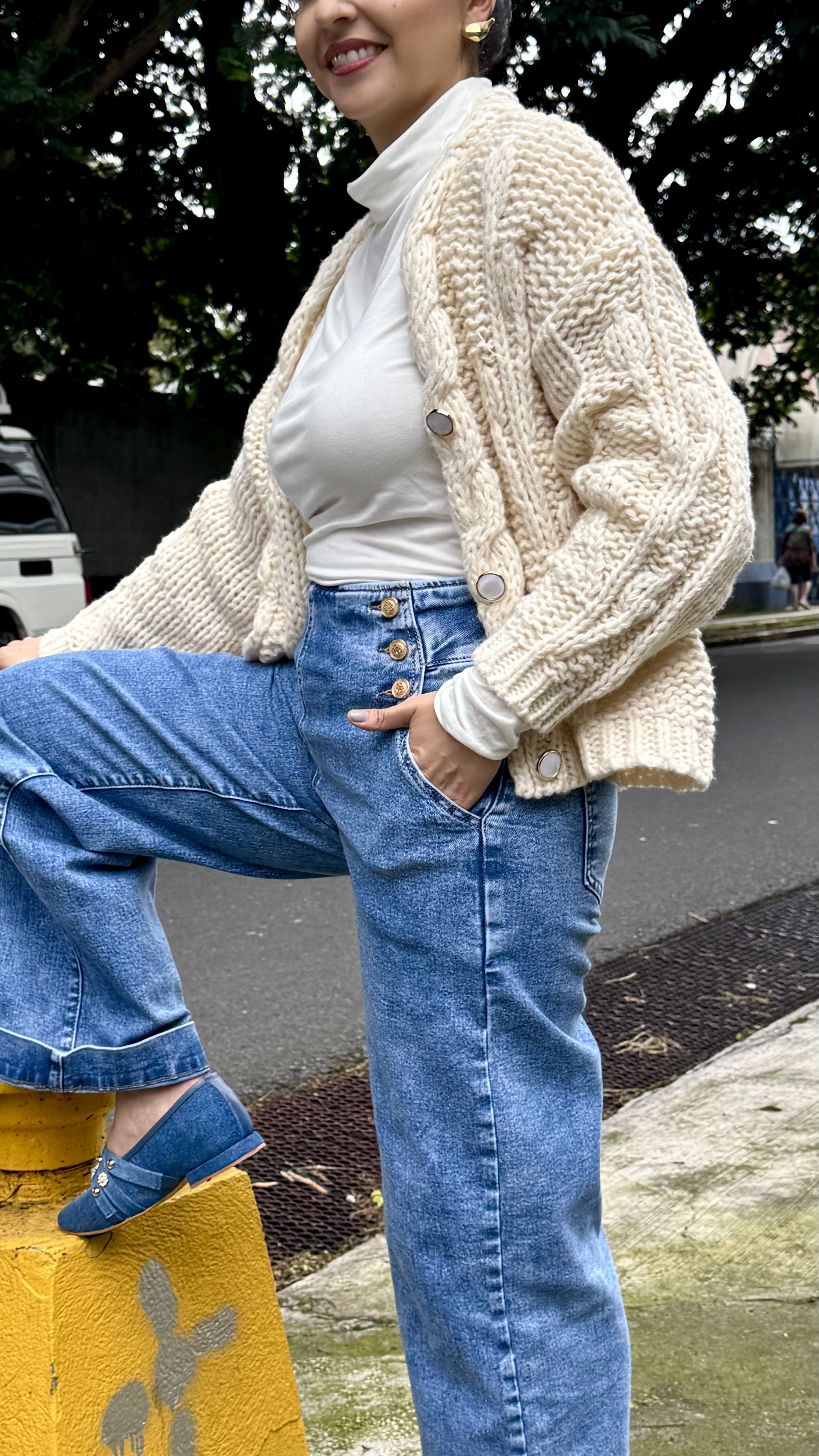 Blusa Cuello Tortuga Blanco