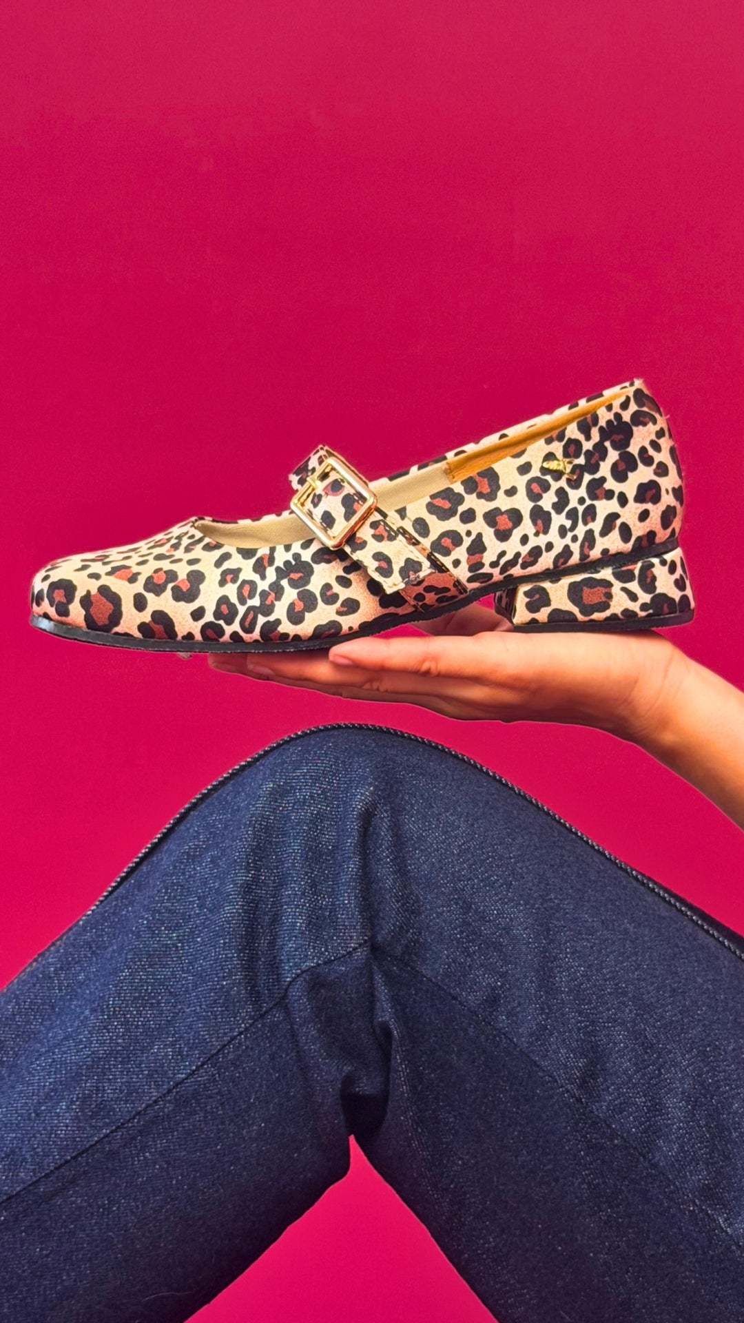 Mary Jane Punta Cuadrada Animal Print