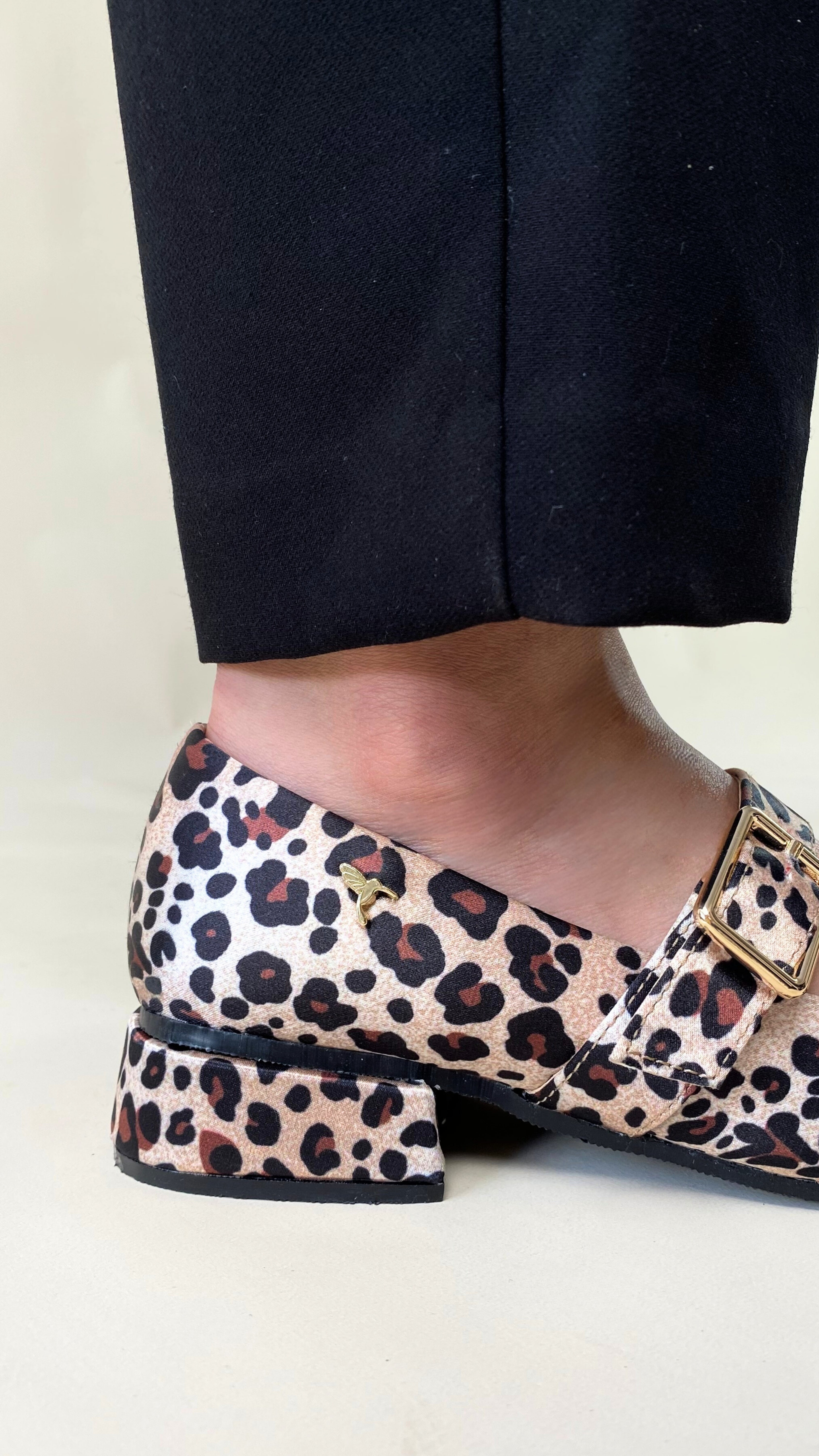 Mary Jane Punta Cuadrada Animal Print