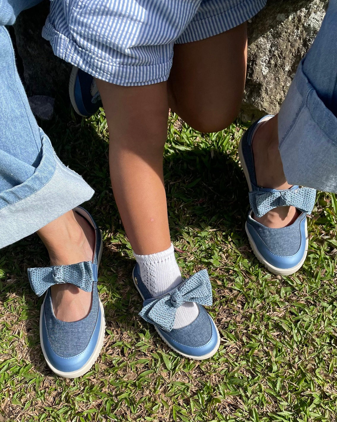 Tenis Estilo Mary Jane Niña Denim
