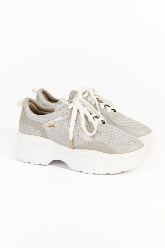 Tenis Casual Chunky Plata