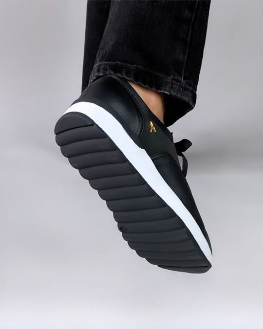 Plain Black Super Soft Casual Sneakers