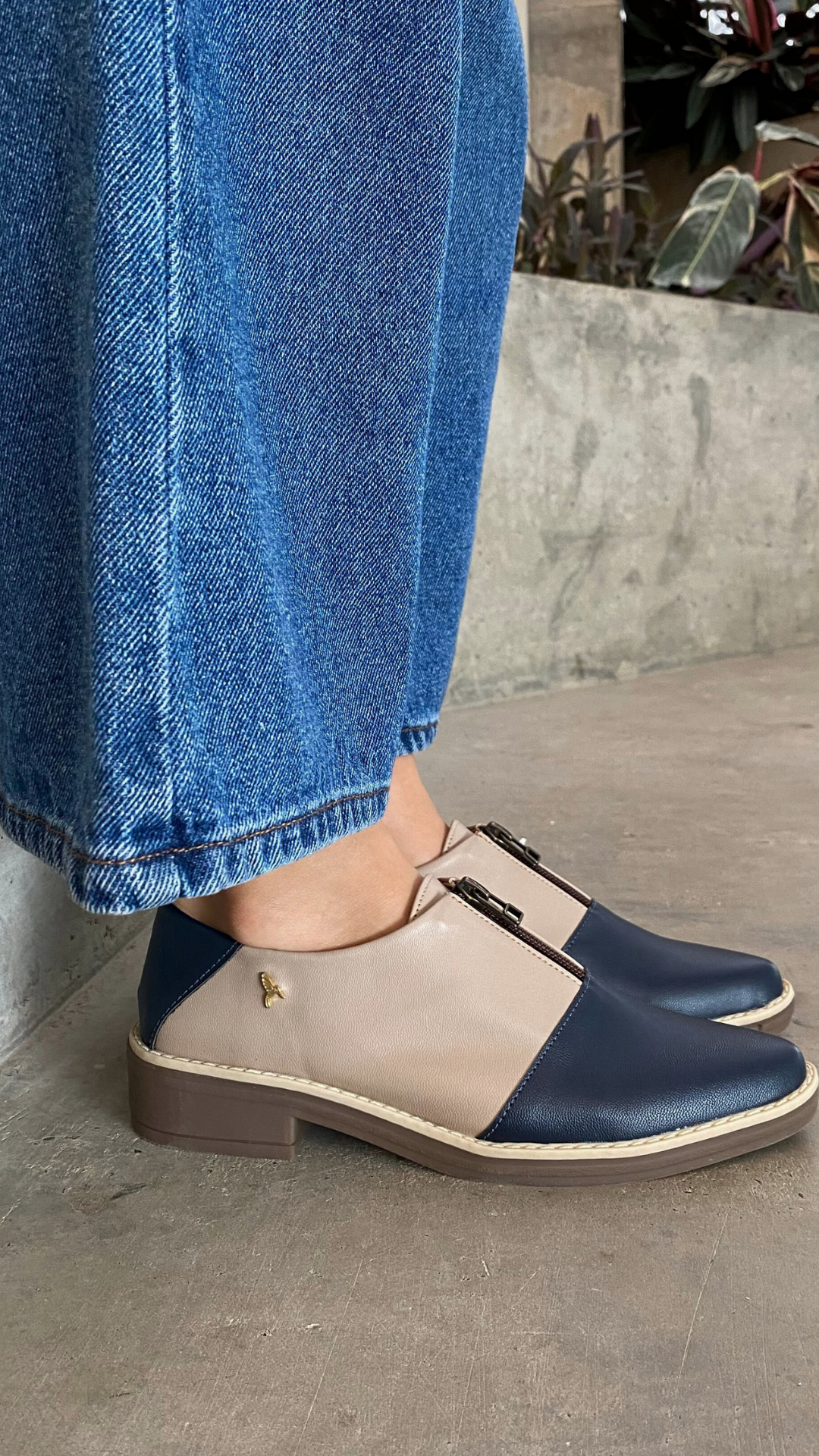 Oxford con ZipperAzul