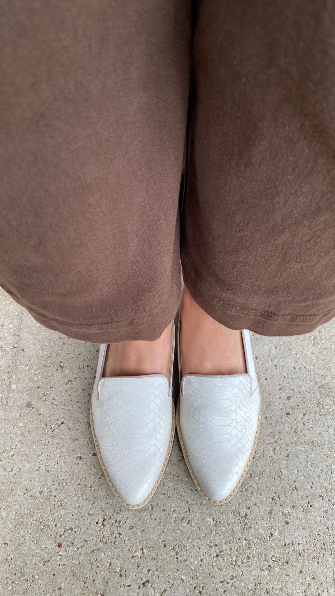 Mocasín Tipo SlipperPiton Crema