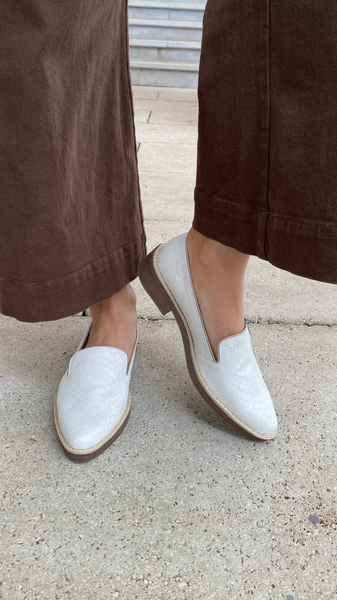 Mocasín Tipo SlipperPiton Crema