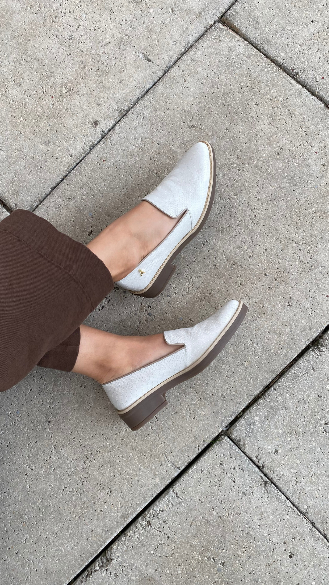 Mocasín Tipo SlipperPiton Crema