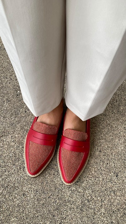 Mocasín Antifaz Clásico Rojo