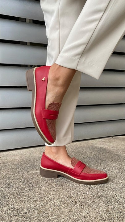 Mocasín Antifaz Clásico Rojo