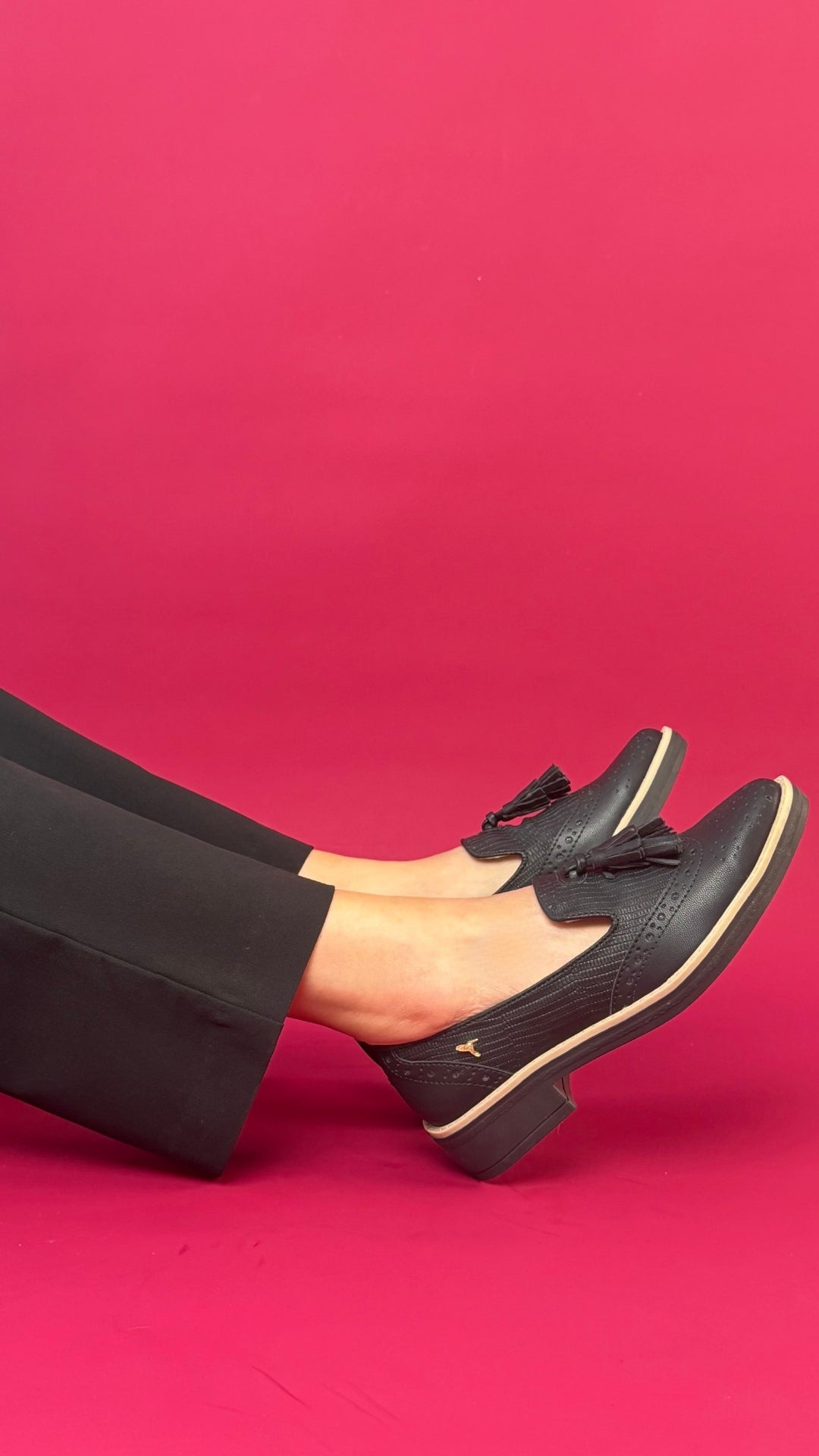 Black Wingtip Loafer