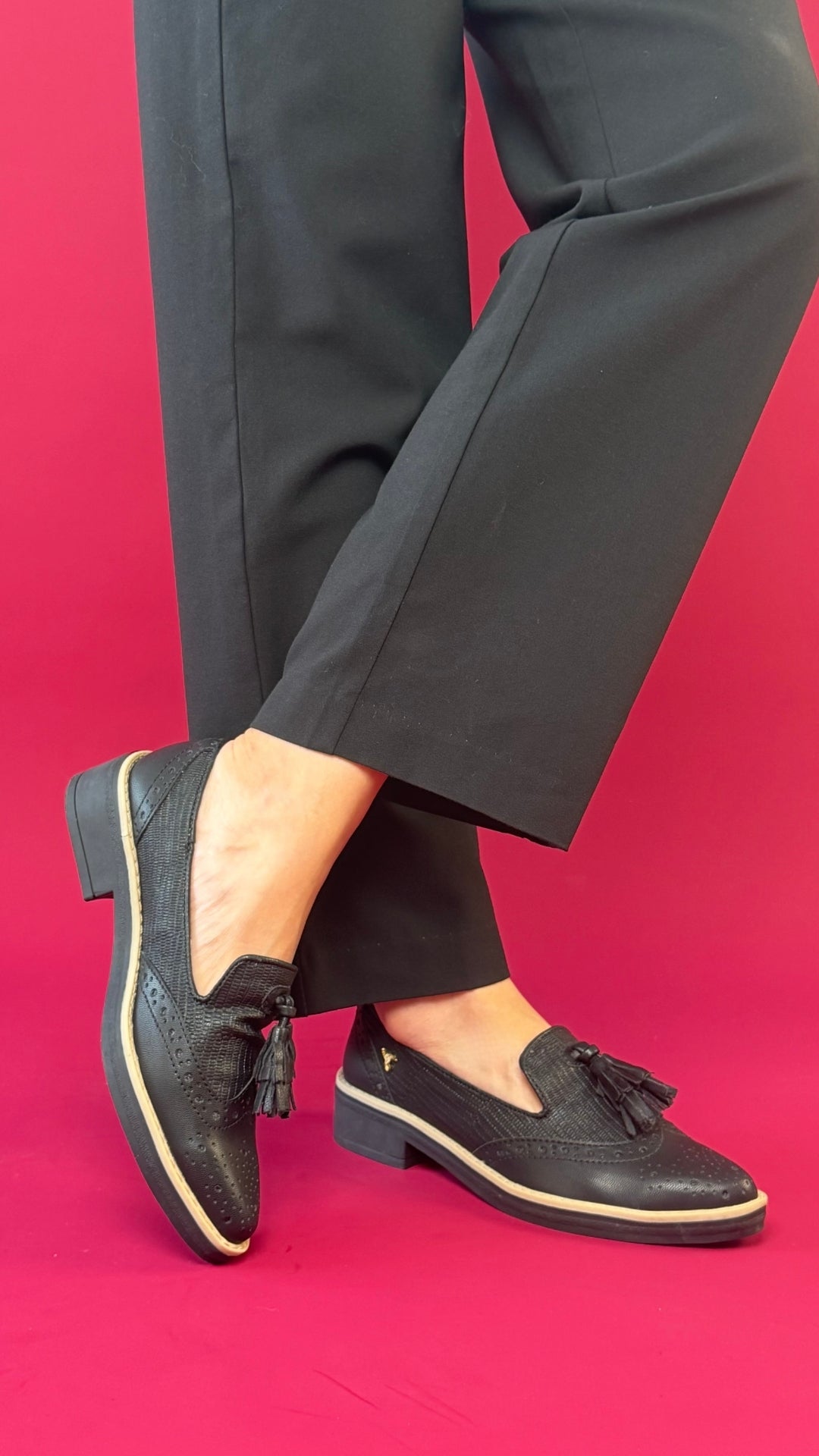 Black Wingtip Loafer