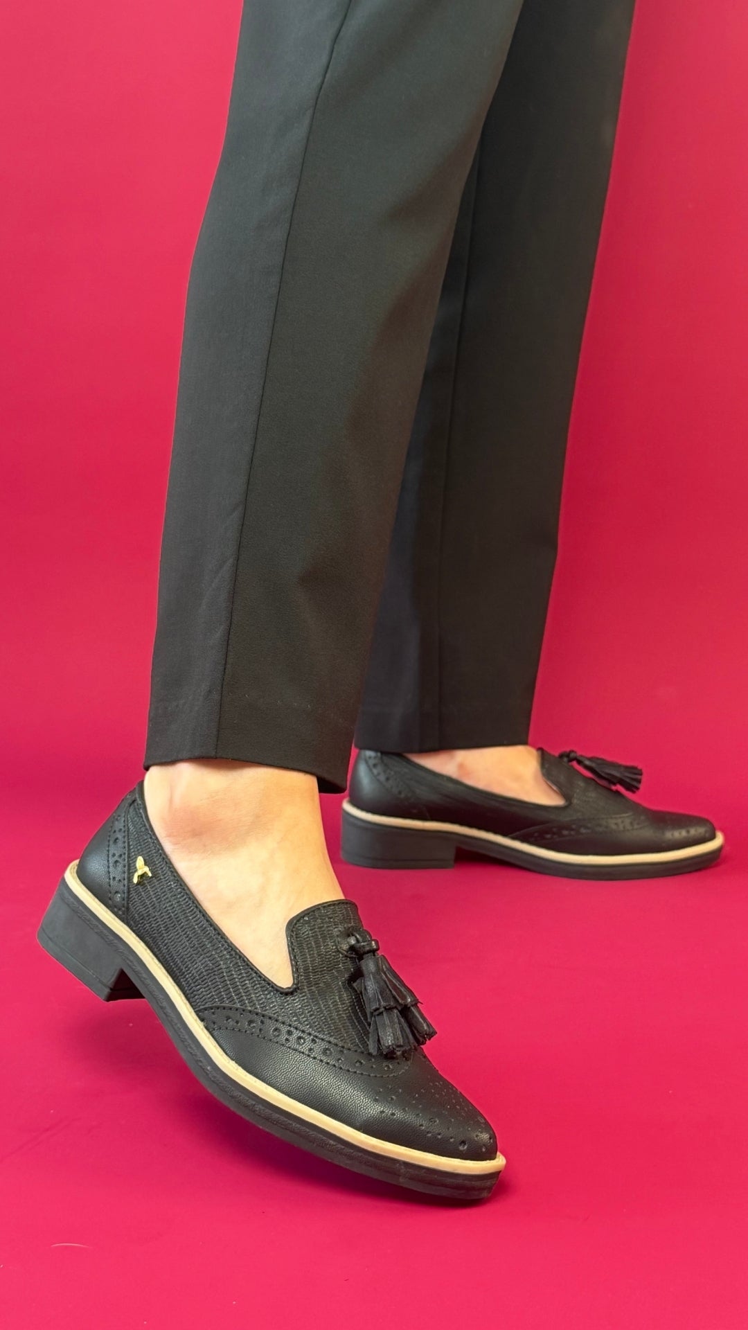 Black Wingtip Loafer