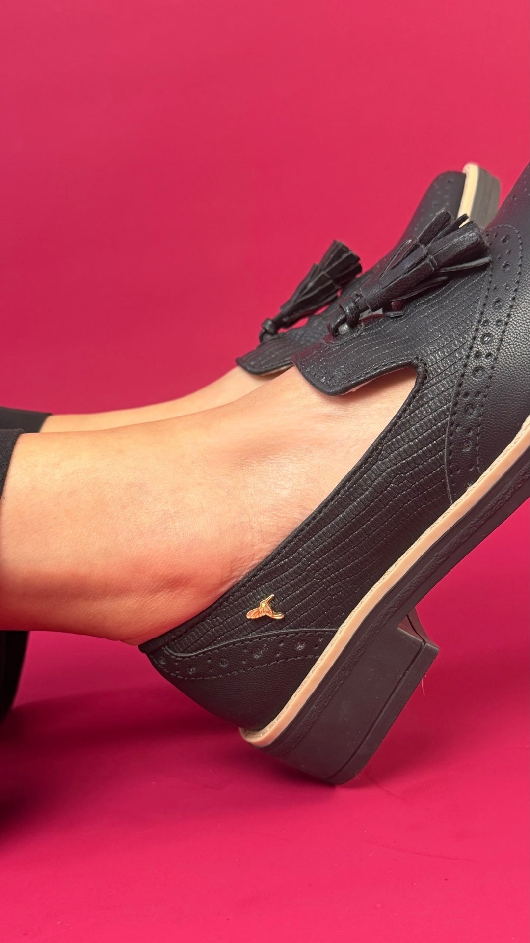 Black Wingtip Loafer
