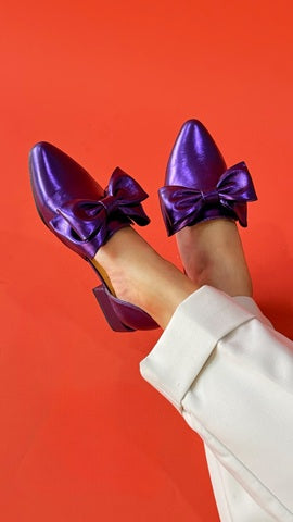 Mocasín Lazo con Detalles Cut-Out Purpura