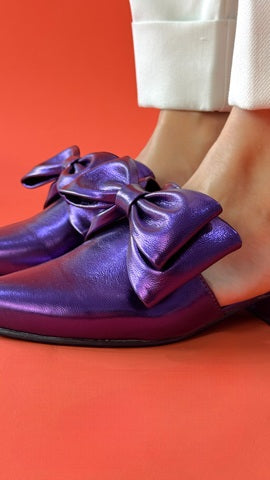 Mocasín Lazo con Detalles Cut-Out Purpura