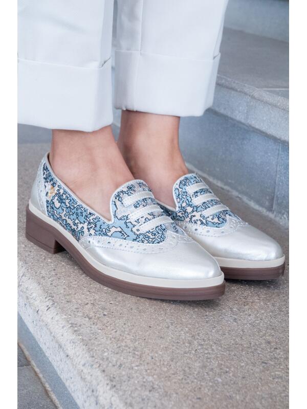 Mocasín con Detalle Grafico Tela-Mercurio