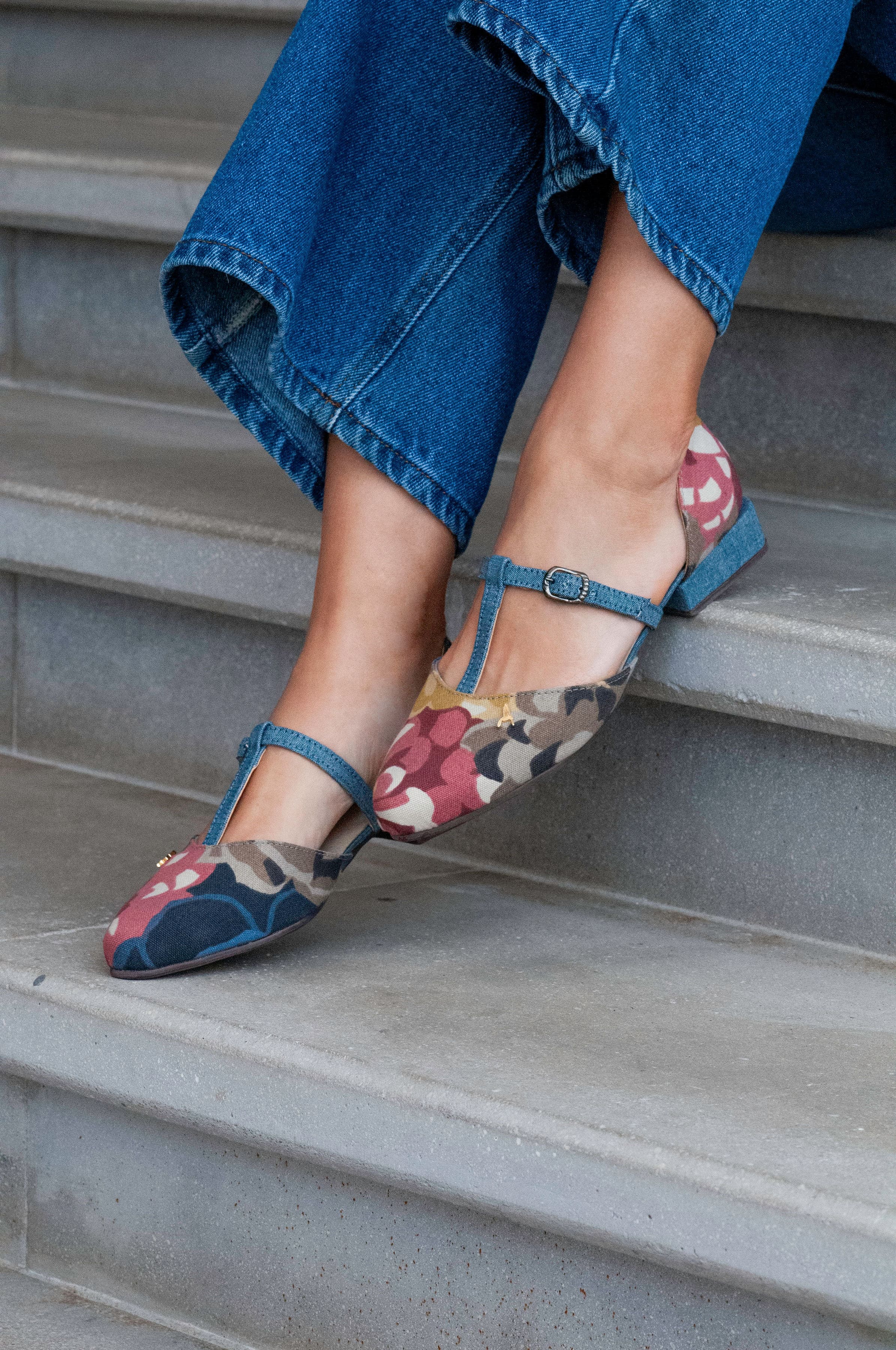 Mary Jane D'Orsay Denim
