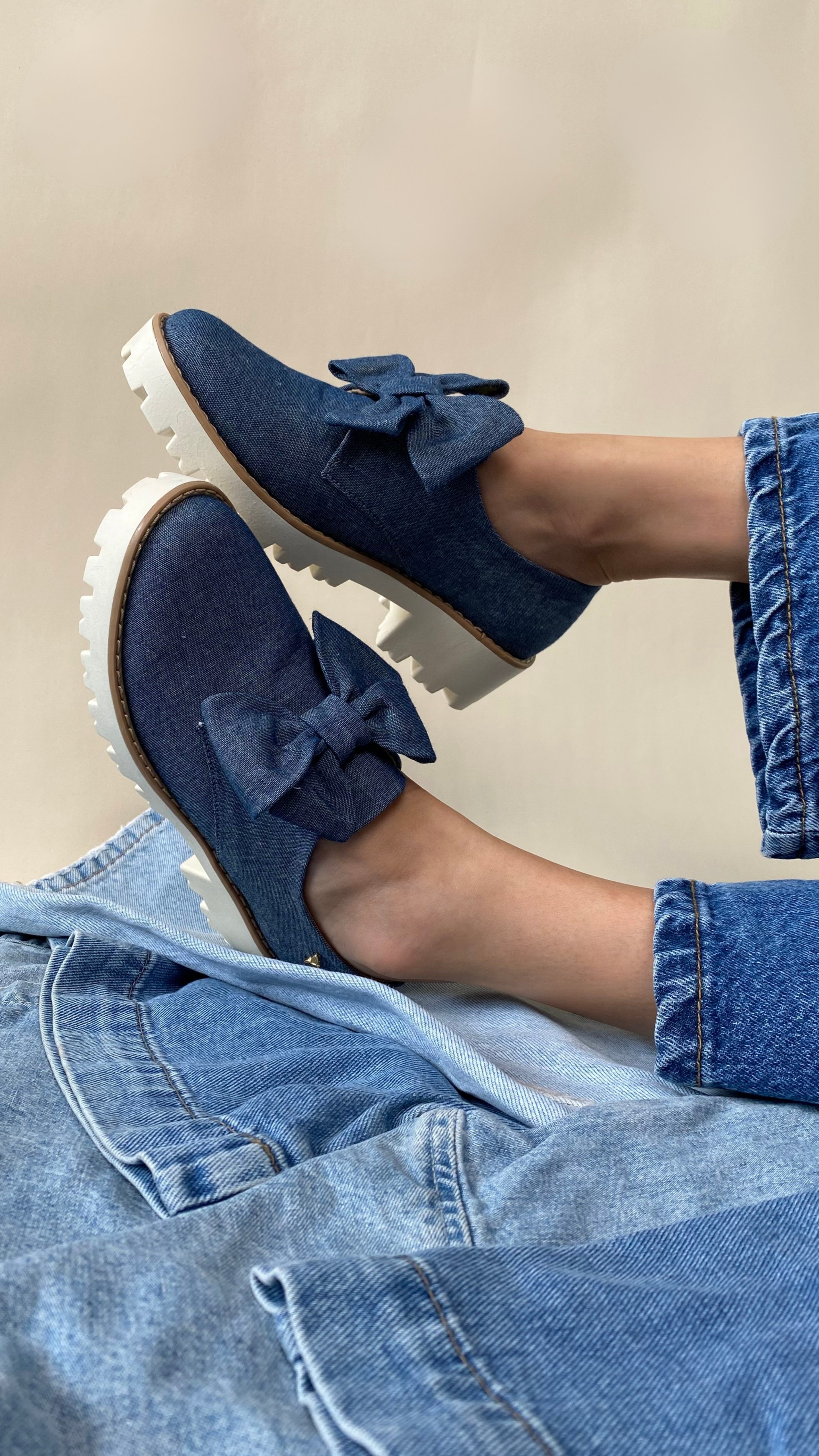Mocasín con Lazo Denim