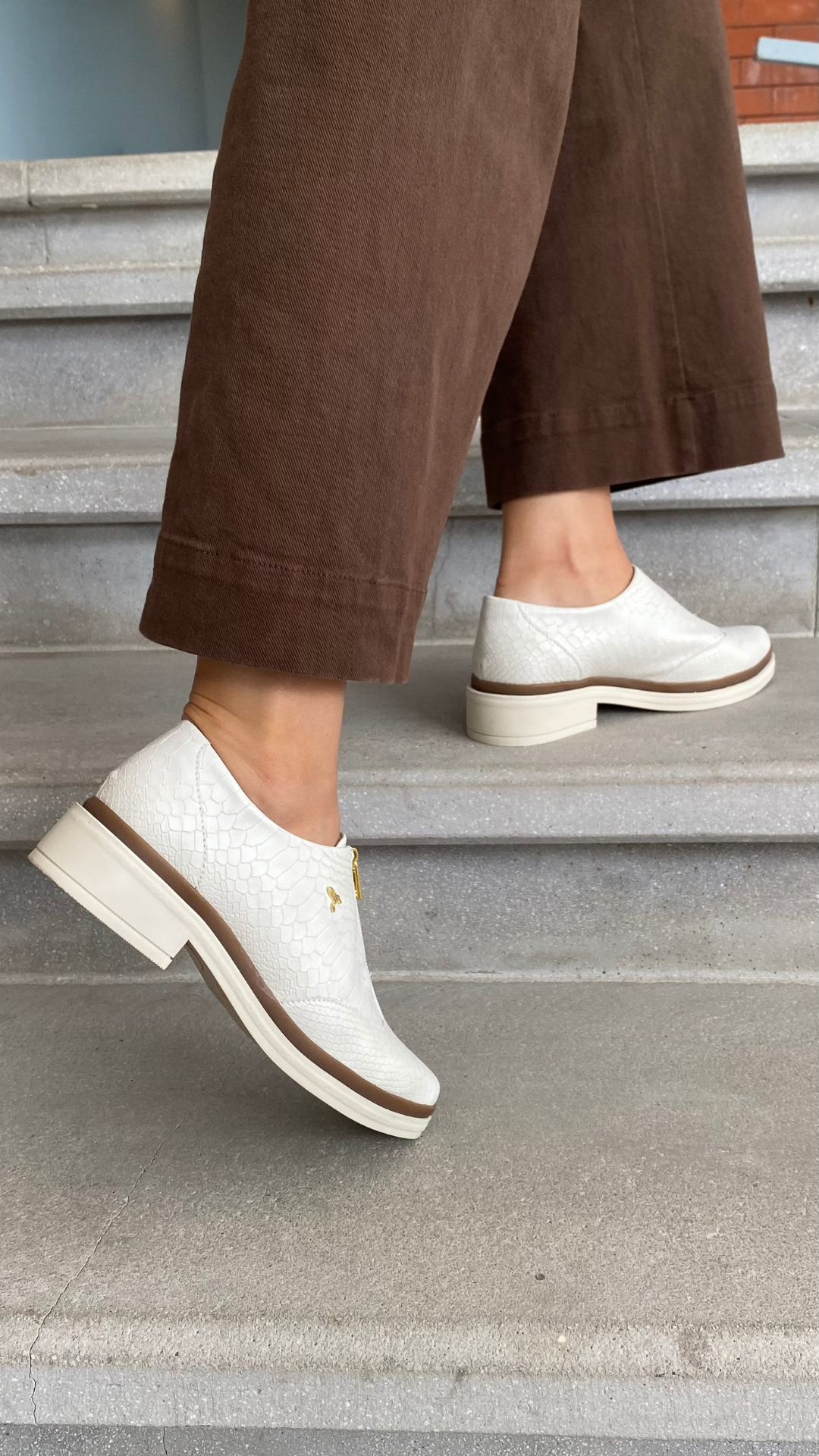 Oxford con ZipperPiton Crema