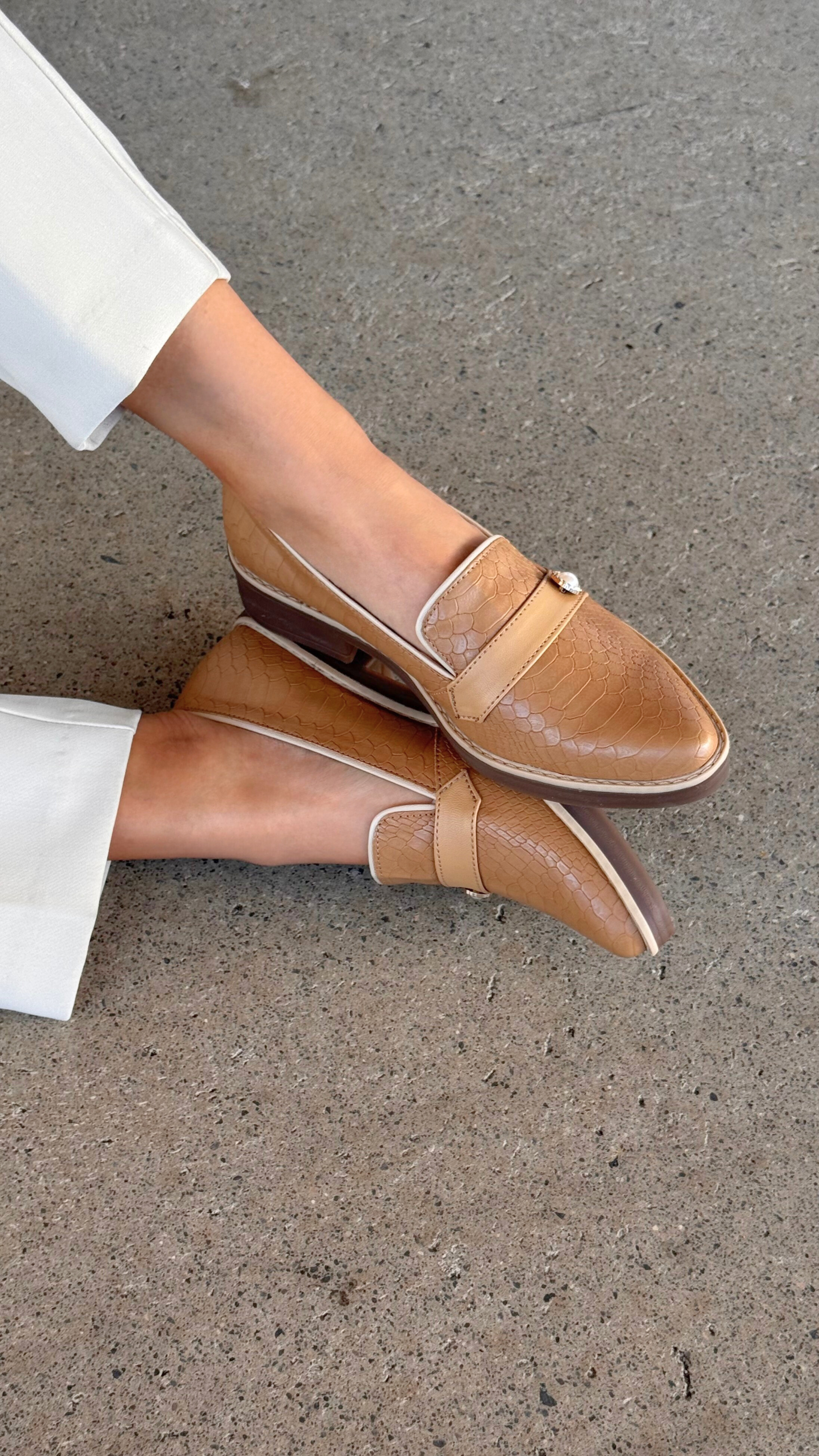 Mocasín Antifaz Piton Camel