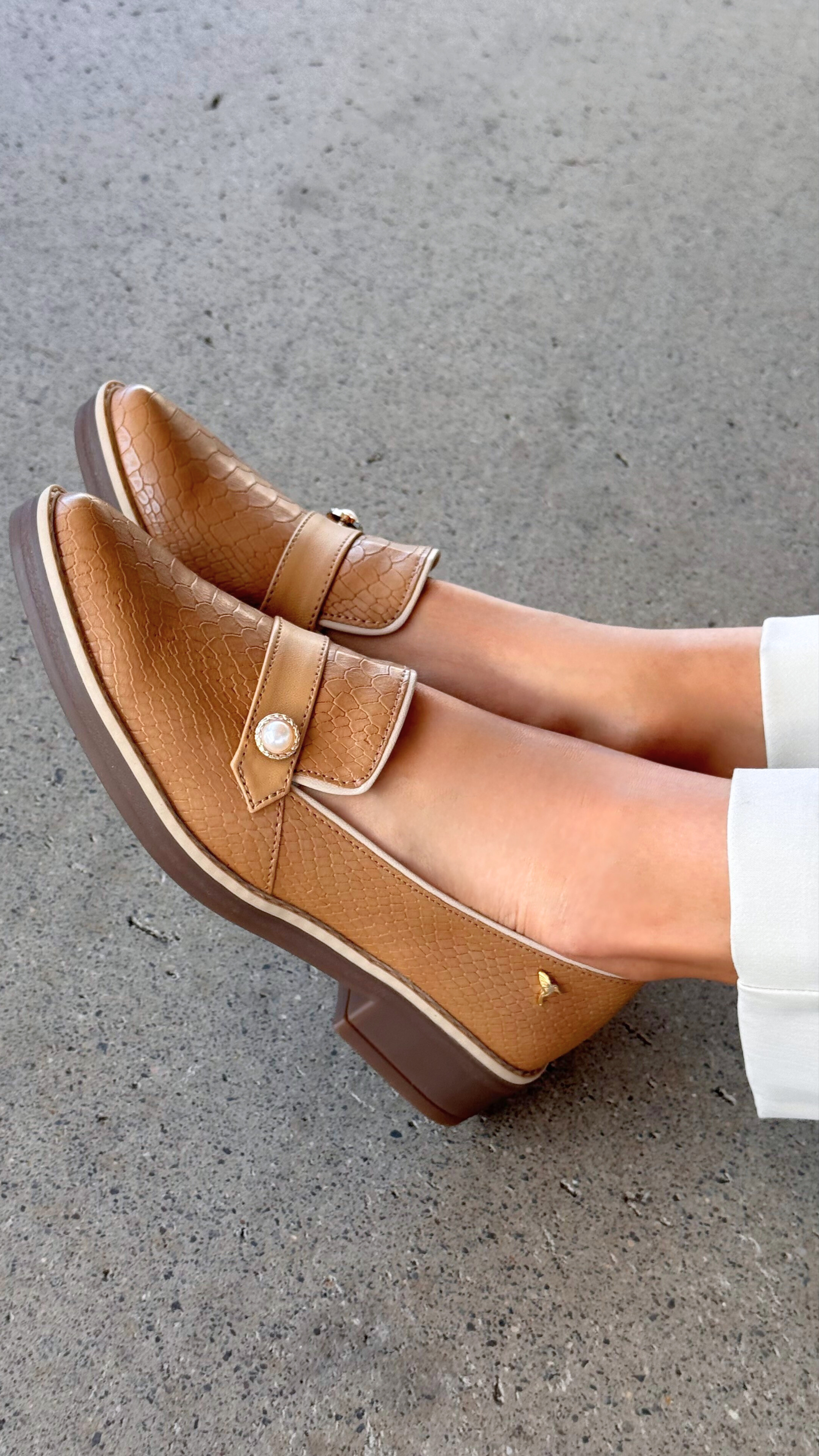 Mocasín Antifaz Piton Camel