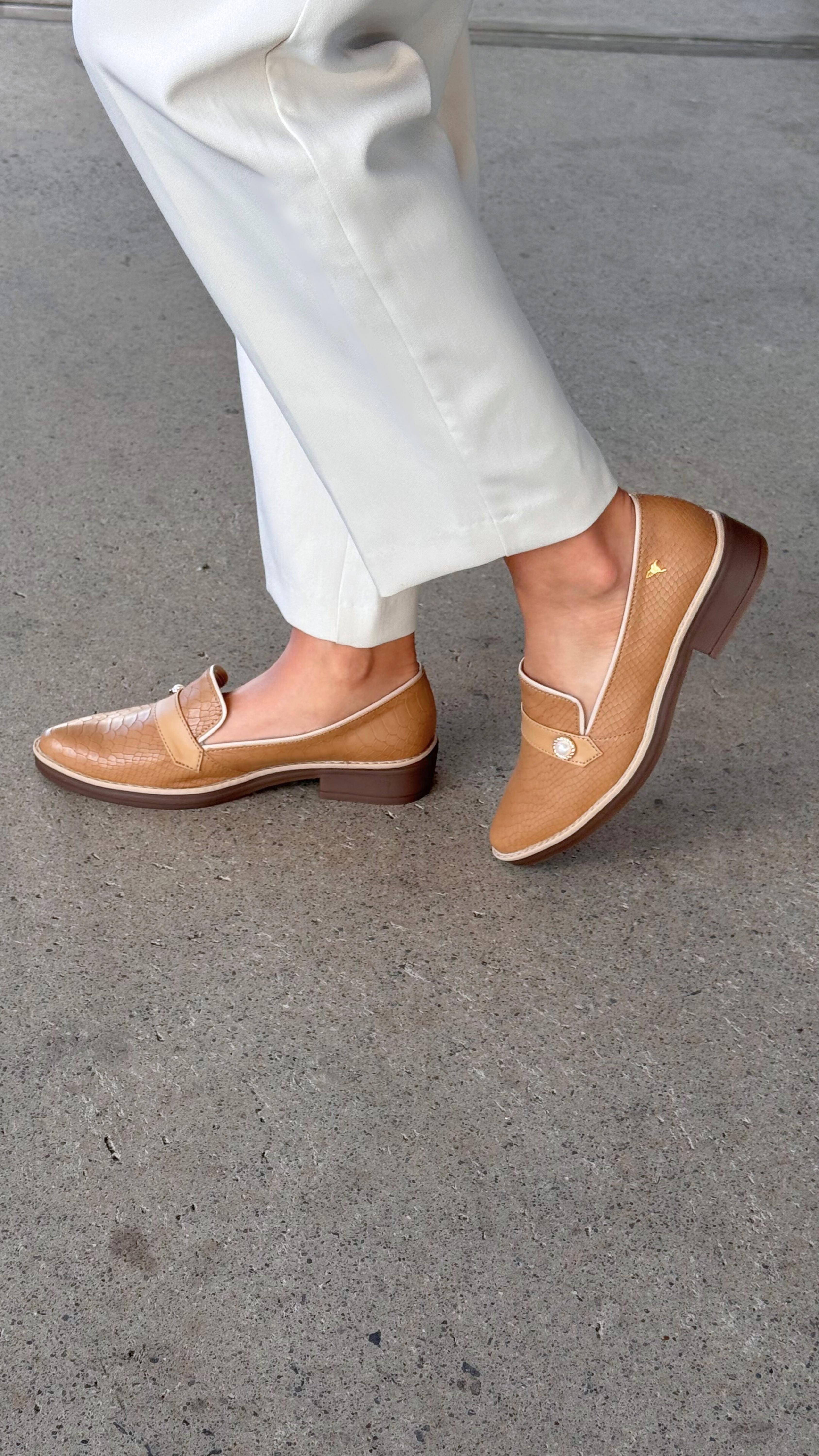 Mocasín Antifaz Piton Camel