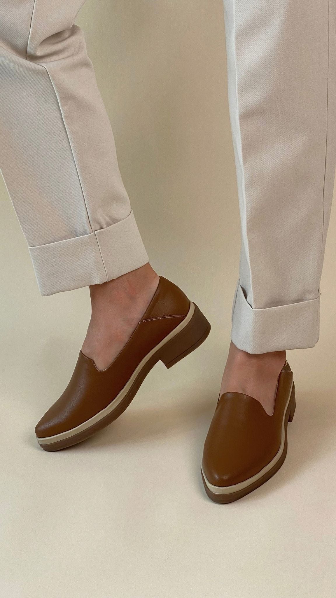 Piton Camel Penny Loafer
