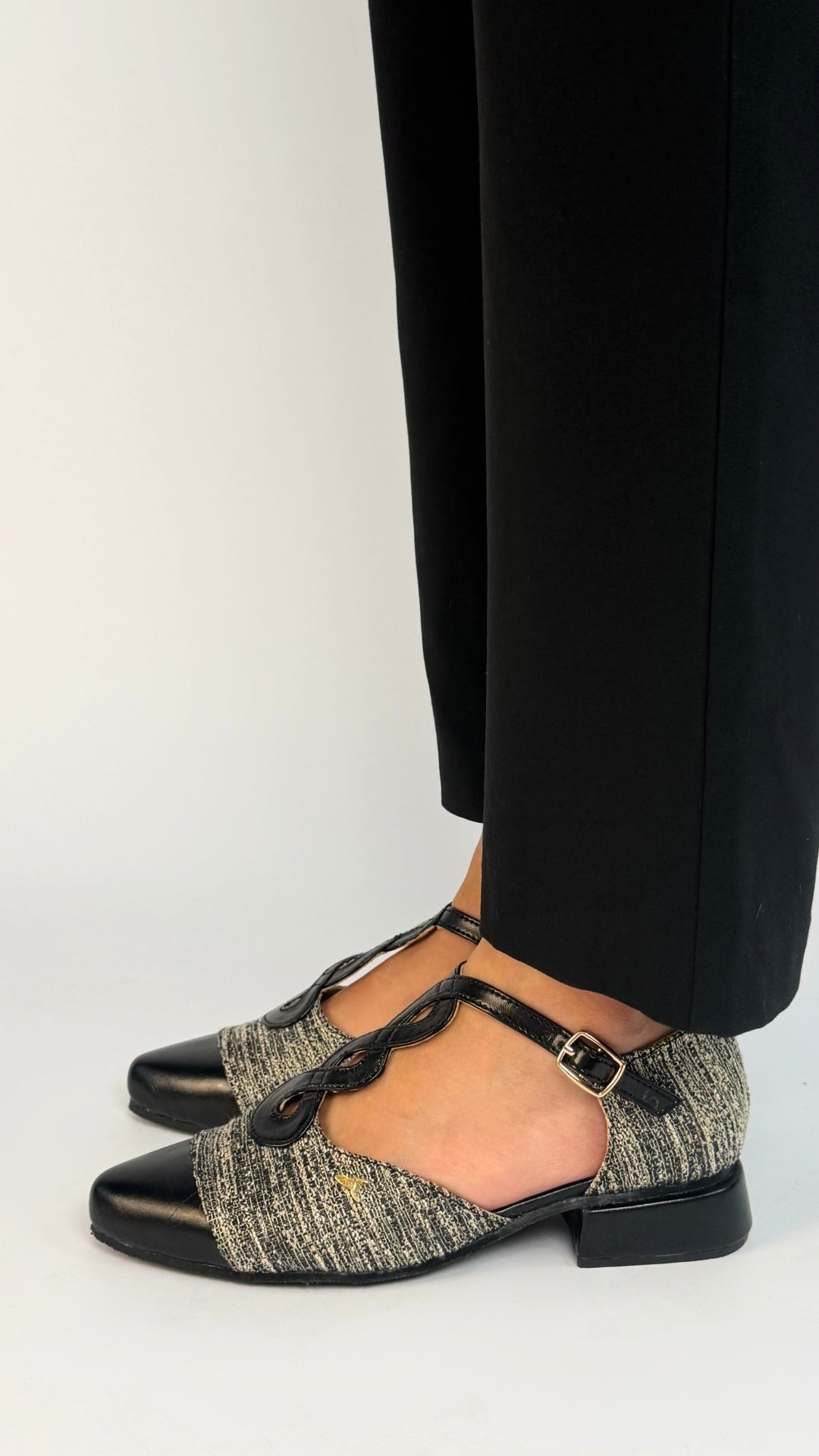 Mary Jane Black Lizard D'Orsay