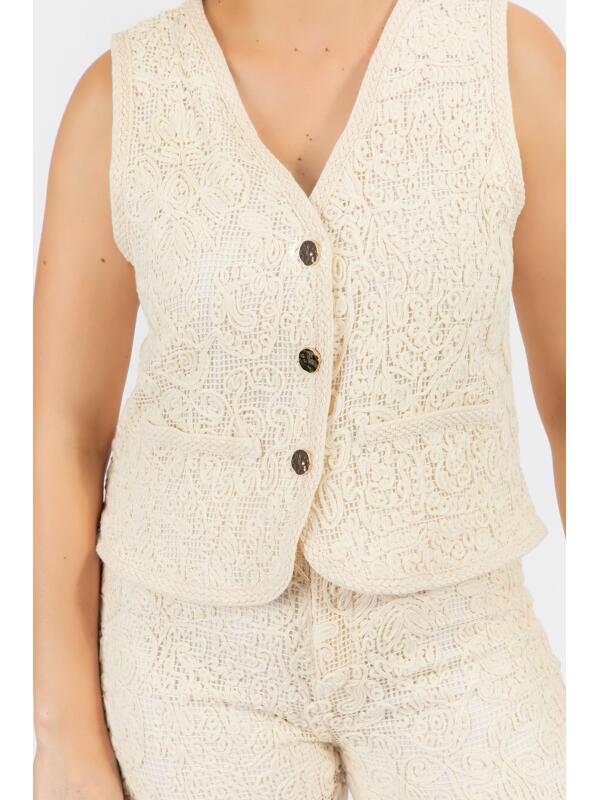 Beige Knit Set