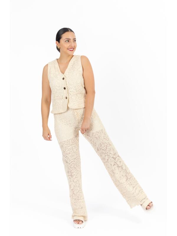 Beige Knit Set