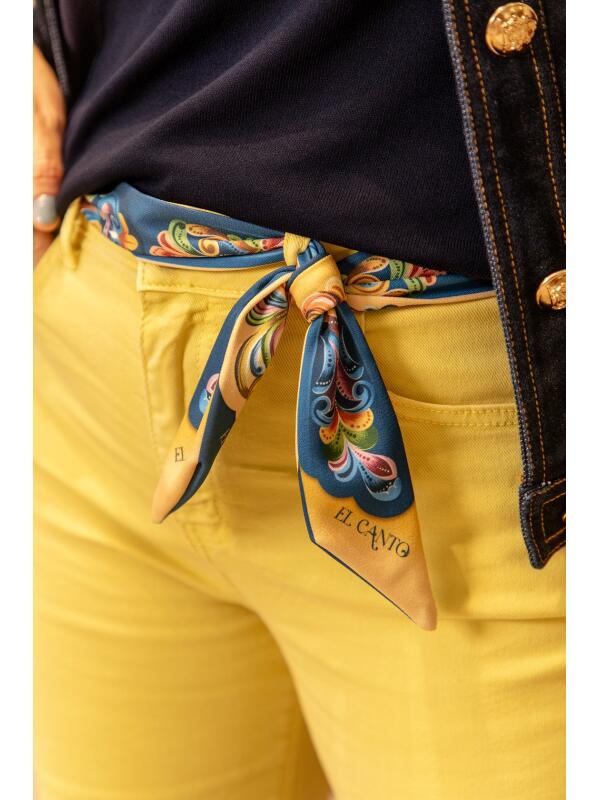 Pantalón Wide Leg Amarillo