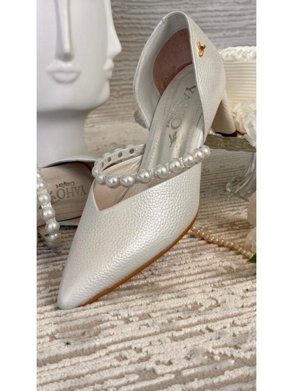 Tacon con Perlas Perlas Blanco