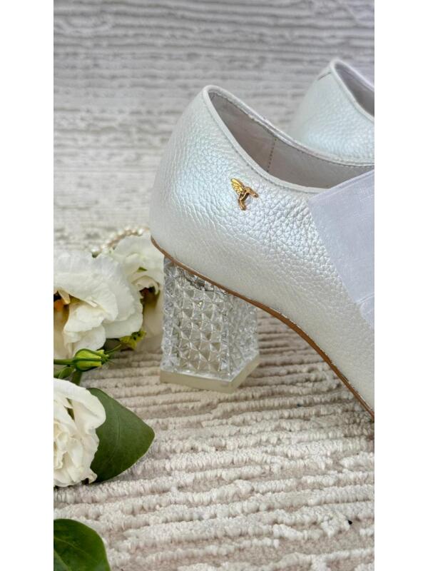 Tacon con Lazo Statement en Cinta Blanco