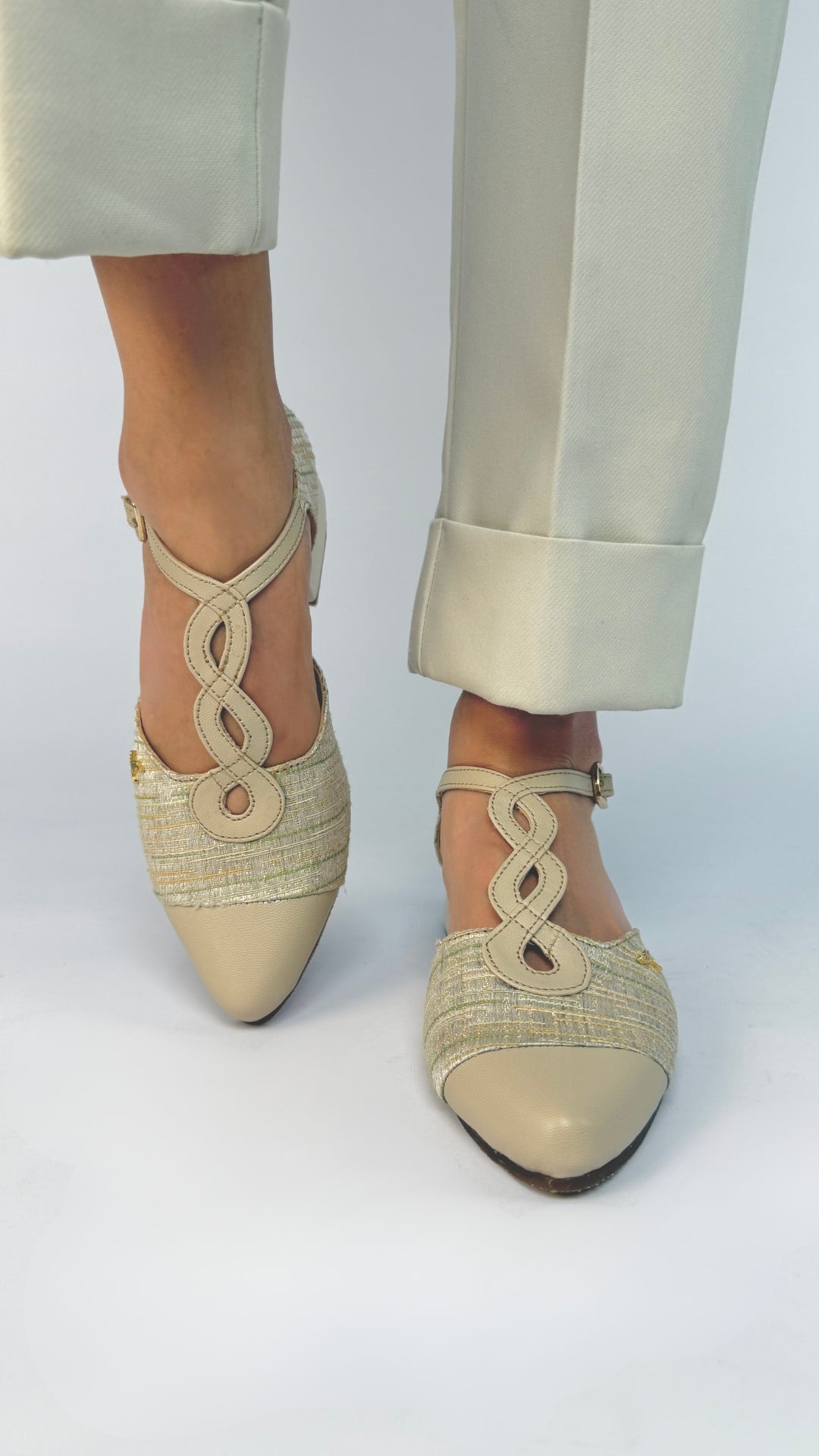 T-Strap Mary jane Beige