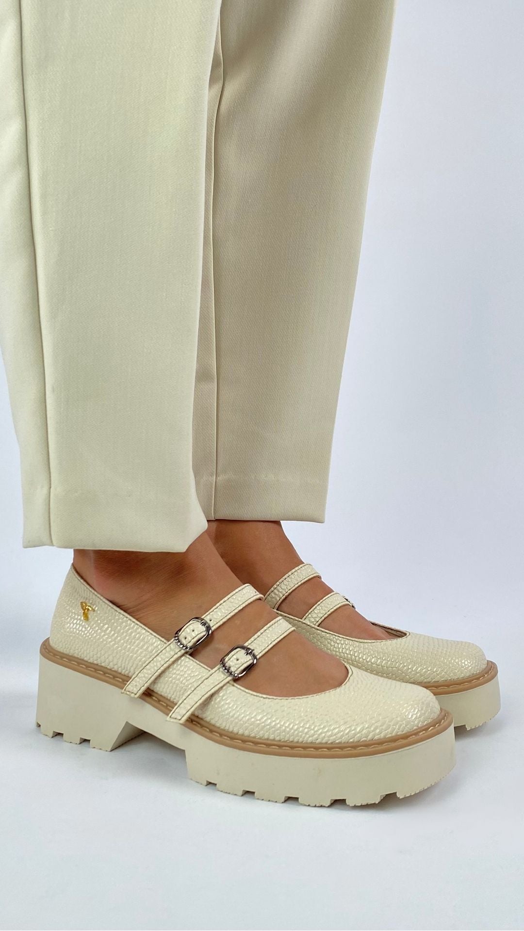 Mary Jane Double Strap Square ToeSerpentus oyster