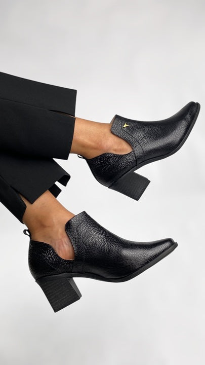 Black Cut-Out Bootie