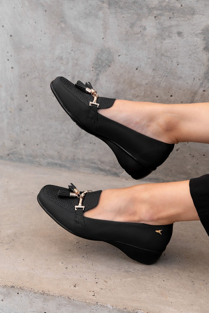 Mocasín Formal con Borlas Negro
