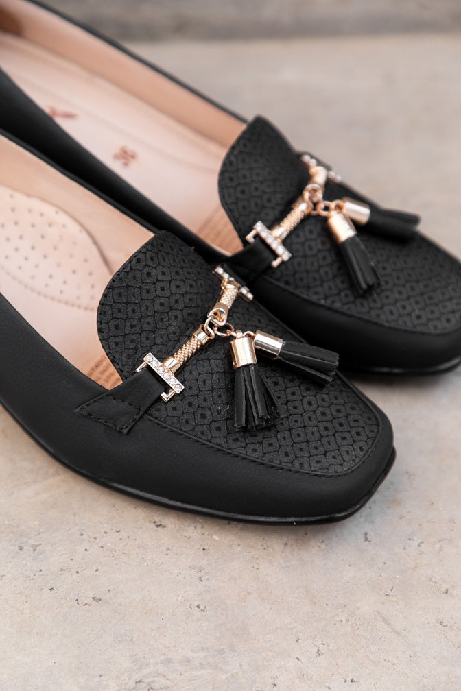 Mocasín Formal con Borlas Negro