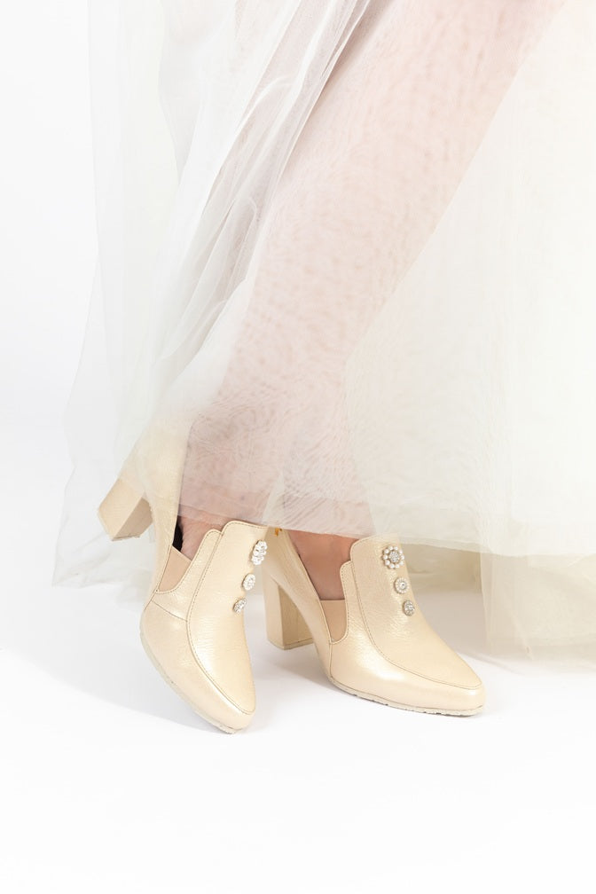 Tacon Estilo Victoriano Blanco Ostra