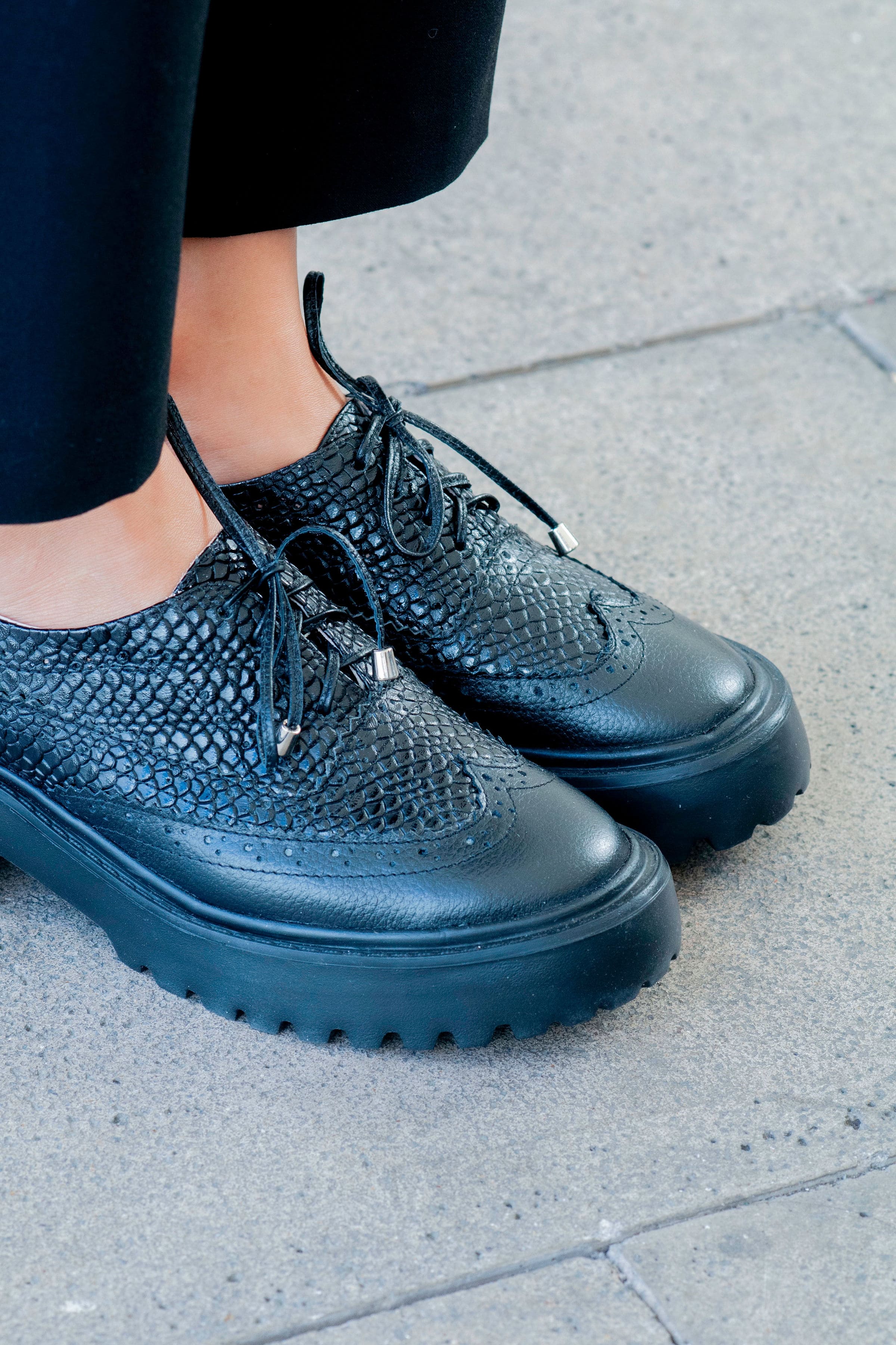 Oxford Clásico Chunky Negro-Liso