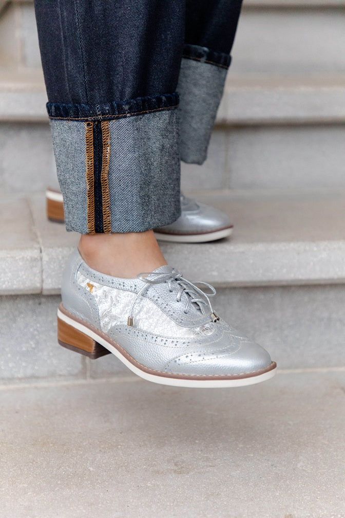 Oxford Clásico Casual Plata
