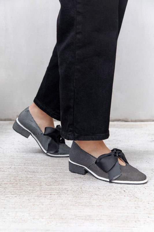 Mocasín Lazo de Cinta Negro