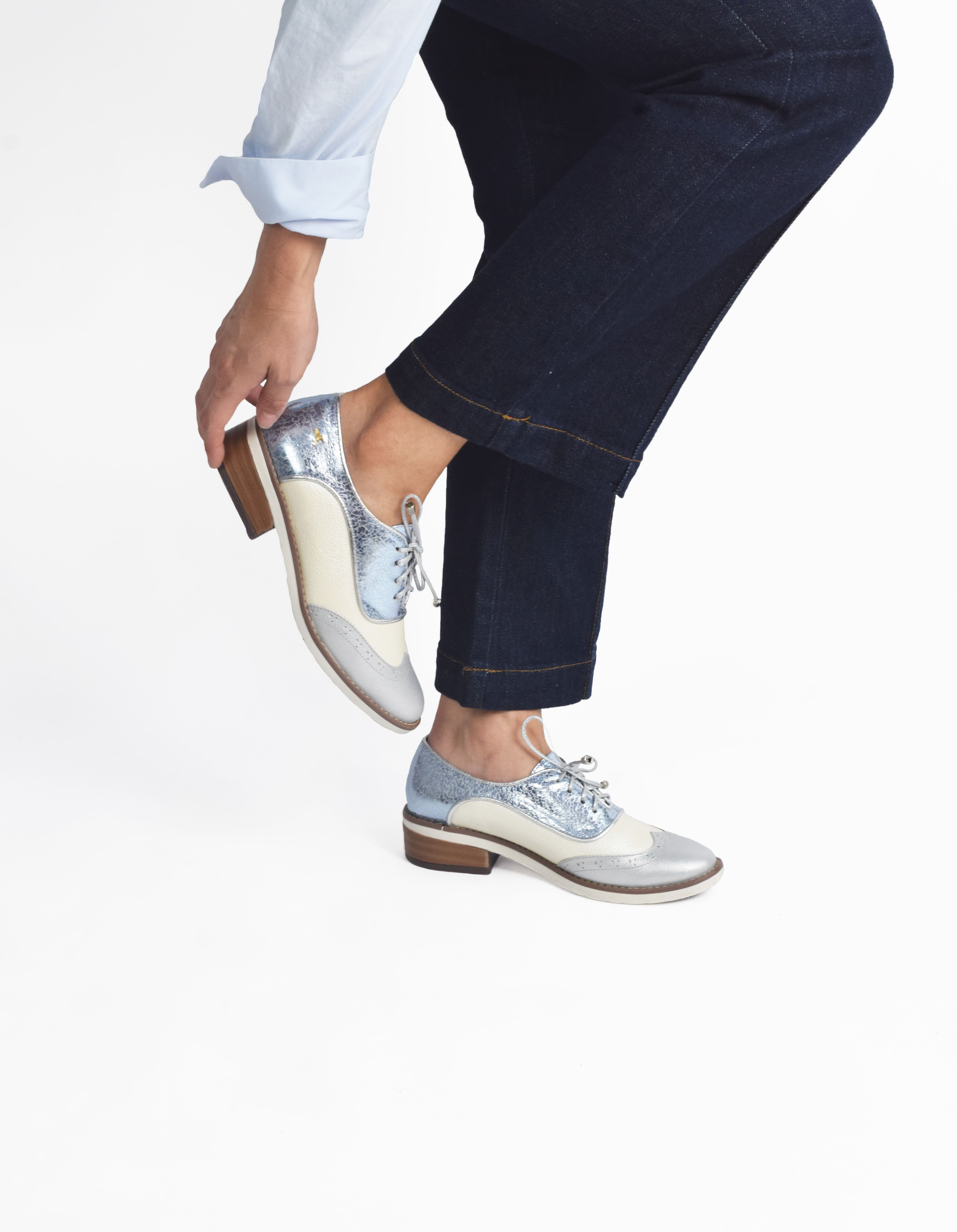 Silver Wingtip Oxford
