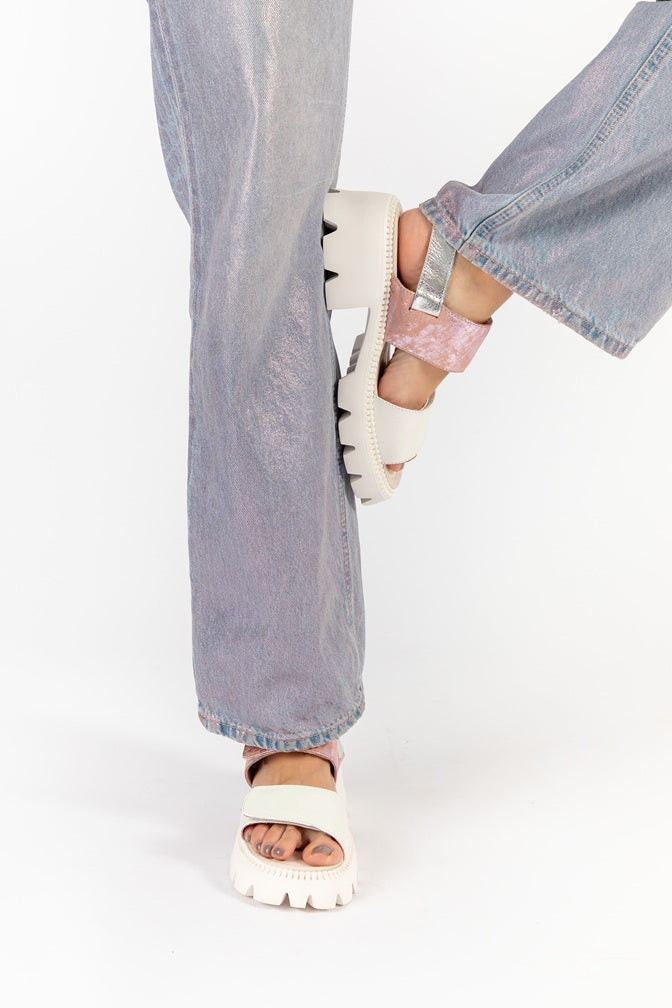 Sandalia Chunky Travel Comfort Lavanda