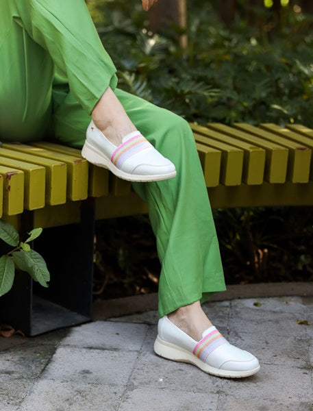 White Slip-On Sneakers