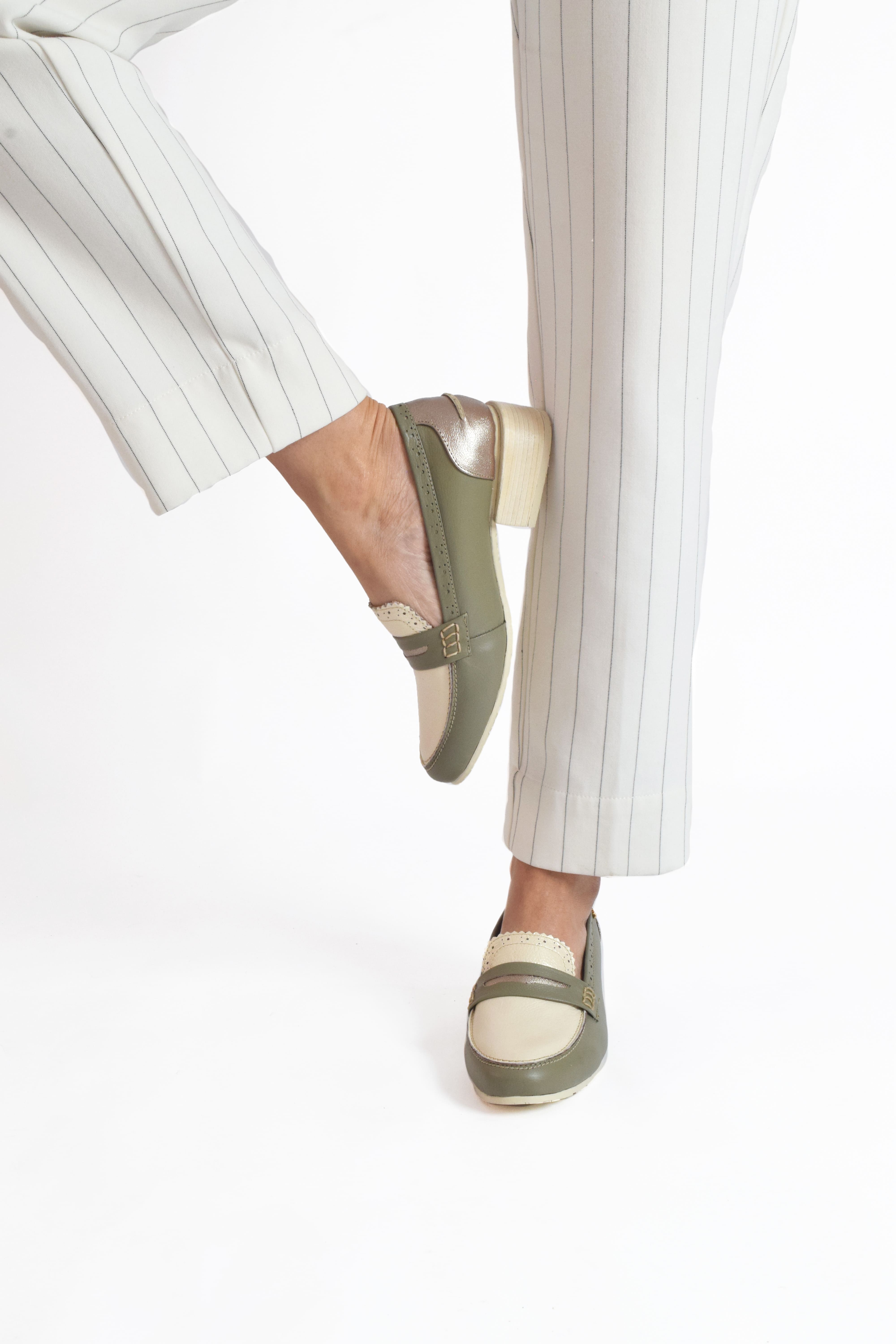 Olive Green Working Girl Loafer