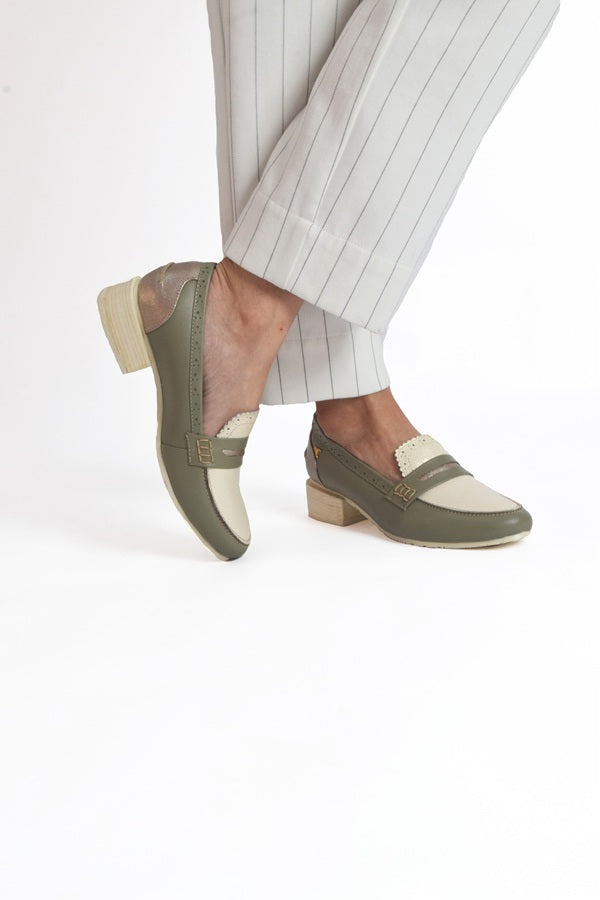 Olive Green Working Girl Loafer