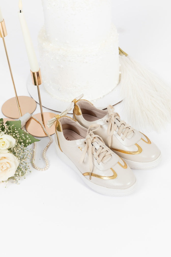 Tenis Low-Profile Beige